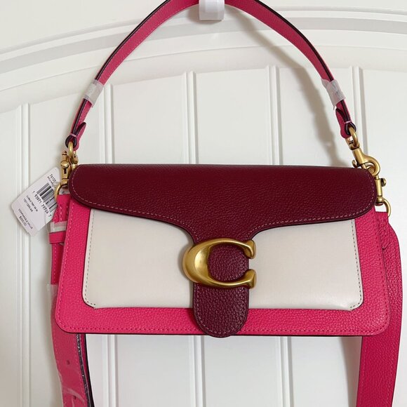 COACH Tabby 26 Small Color-Block Leather Shoulder Bag - Picture 2 of 14
